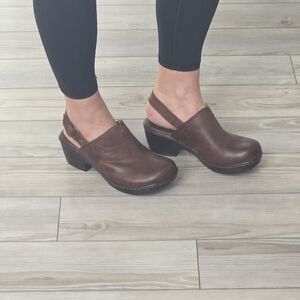 B.O.C. Born Brown Leather Women's Clogs